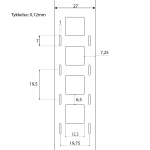 1 m nikkelbelagt H-strip til 18650 med mellemrum – 0,12 mm - Billede 2