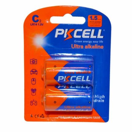 2 STK PKCELL C batterier alkaline