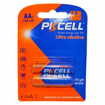 2 STK PKCELL AA batterier alkaline