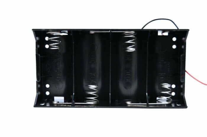 Batteriholder D X4 6V med ledninger